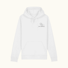 Unisex-Kapuzenpullover aus Biobaumwolle mit PawsOfTurkiye-Logo – nachhaltiges Charity-Sweatshirt von Sym Aesthetics zugunsten von Straßenhunden und Katzen.