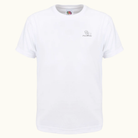 Weißes Kinder-T-Shirt mit schwarzem PawsOfTurkiye-Logo – Basic Shirt aus Baumwolle, Teil der Sym Aesthetics Charity-Kollektion zugunsten von Straßenhunden und Katzen.