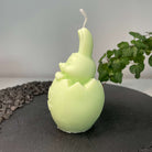 Hier sieht man unsere Easter Jubilee Bunny Kerze. Sie ist perfekt als Dekoration geeignet mit ihrem Hasen und Osterei Design. Sie sieht elegant und ästhetisch aus. Handgemacht aus hochwertigem Sojawachs. In hellgrün.