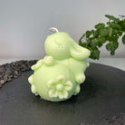 Unsere Enchanting Rabbit Kerze ist in verschiedenen Düften erhältlich. Diese Duftkerze hat einen angenehmen und beruhigenden Geruch. Sie ist perfekt für entspannte und gemütliche Tage geeignet. In Hellgrün.