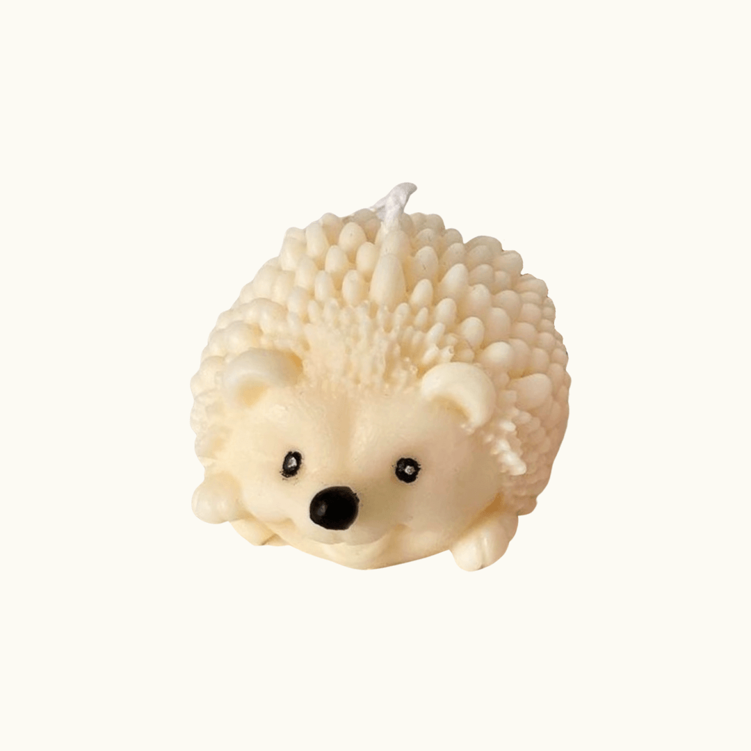 Auf diesem Bild sieht man unsere Hedgehog Enchantment Kerze. Sie ist handgemacht aus Bio Sojawachs. Zudem ist sie vegan, nachhaltig und umweltfreundlich.